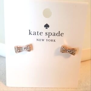 Kate Spade Rose Gold Bow Stud Earrings New With Tag